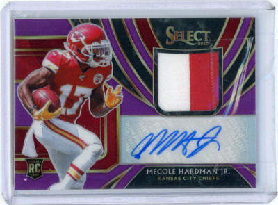 2019 Panini Select Rookie Material RPA Purple Prizm Auto MECOLE HARDMAN JR 48/49
