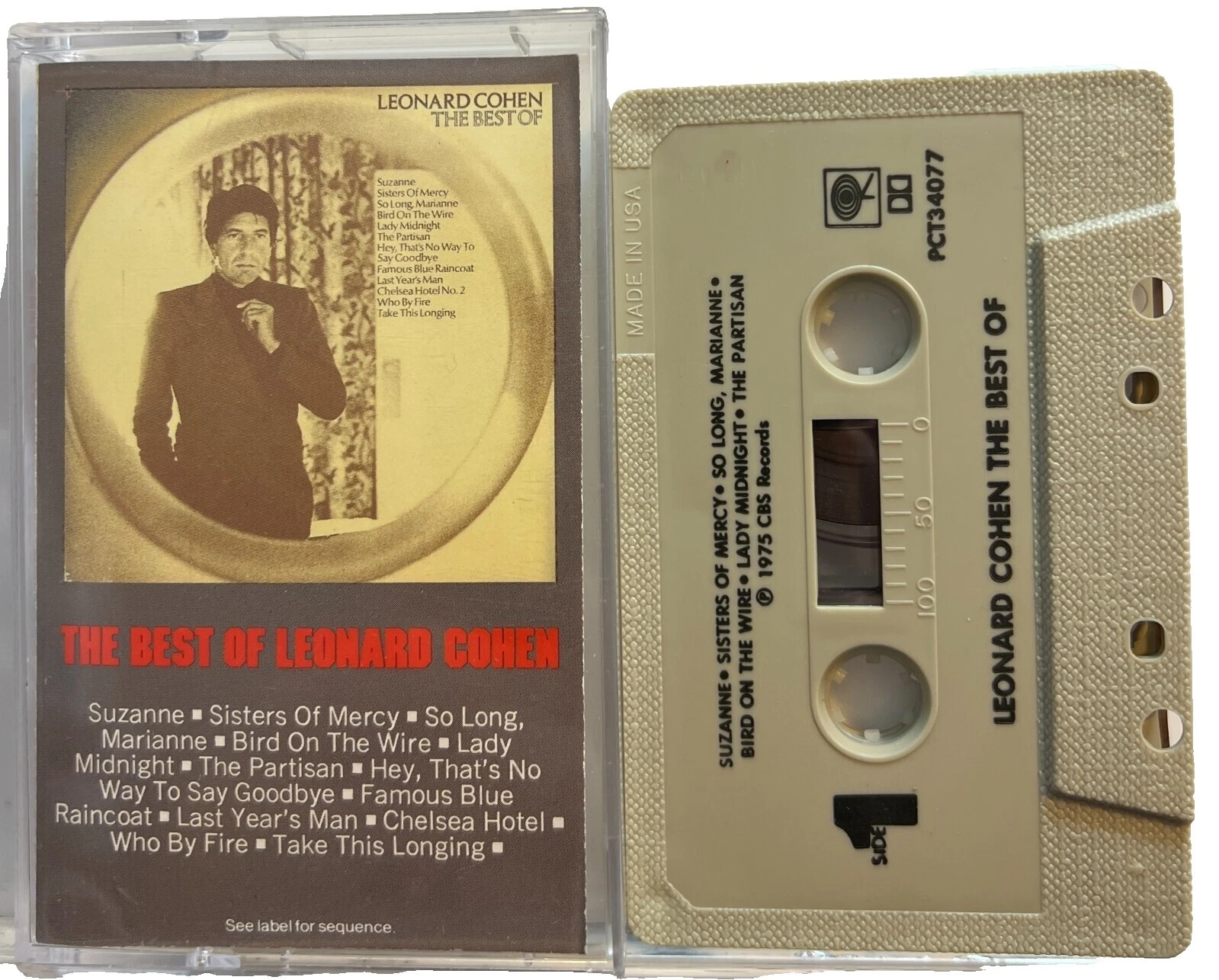 Leonard Cohen casetes de música rock cantante-compositor