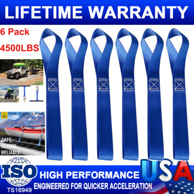 LuckyStraps 6-Pack Heavy Duty Adjustable Bungee Straps - 36" With Hooks For Cargo, Camping, Bikes