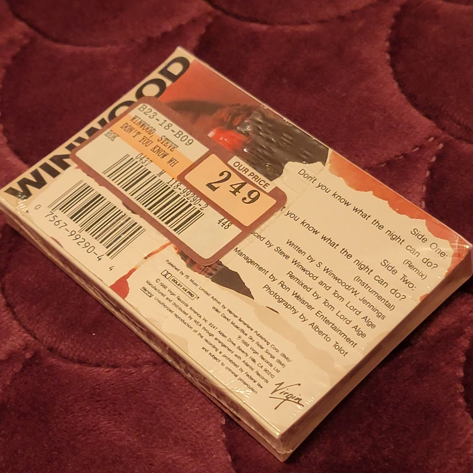Steve Winwood - "Don't You Know What The Night Can Do" Cassette Single New  - Image 2 of 2