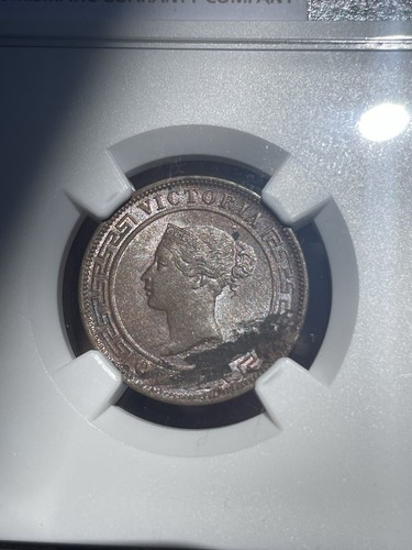 1892 Ceylon 1 Cent With Lamination Error on obverse. NGC MS63BN - Picture 7 of 7