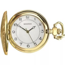 Sekonda Pocket Watch Classic Full Hunter Patterned Case 3799 RRP £49.99