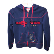 Disney Parks Kids Small Blue Walt Disney World Full Zip Hooded Jacket Hoodie S