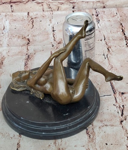 Modern Art Nouveau Abstract Nude Woman Girl 100% Bronze Sculpture by Mavchi - Picture 2 of 10