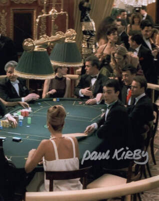 PAUL KIRBY - Casino Patron in Goldeneye _ James Bond - handsigniertes 10 x 8 Foto