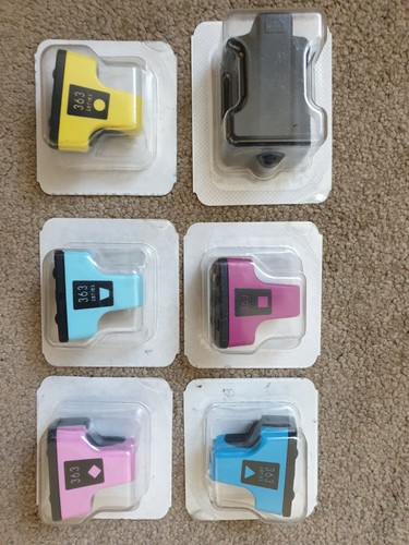 HP 363 Original Schwarz Cyan Magenta Gelb Lt Mgnta Lt Cyan Tintenpatronen - 6 Tinten - Bild 1 von 7