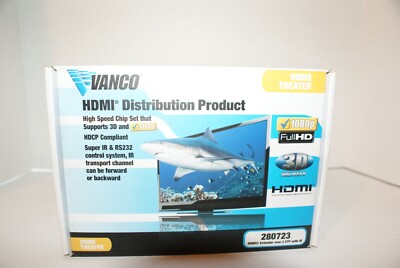 New Vanco 280723 HDMI Cat5 Balun/Extender Kit with IR, 50 Meter  3D 4K 2K 