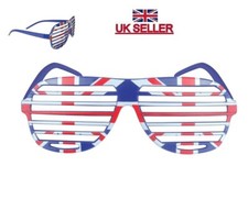 Union Jack Shutter Sunglasses King's Royal Event Fancy Party Shades Unisex 