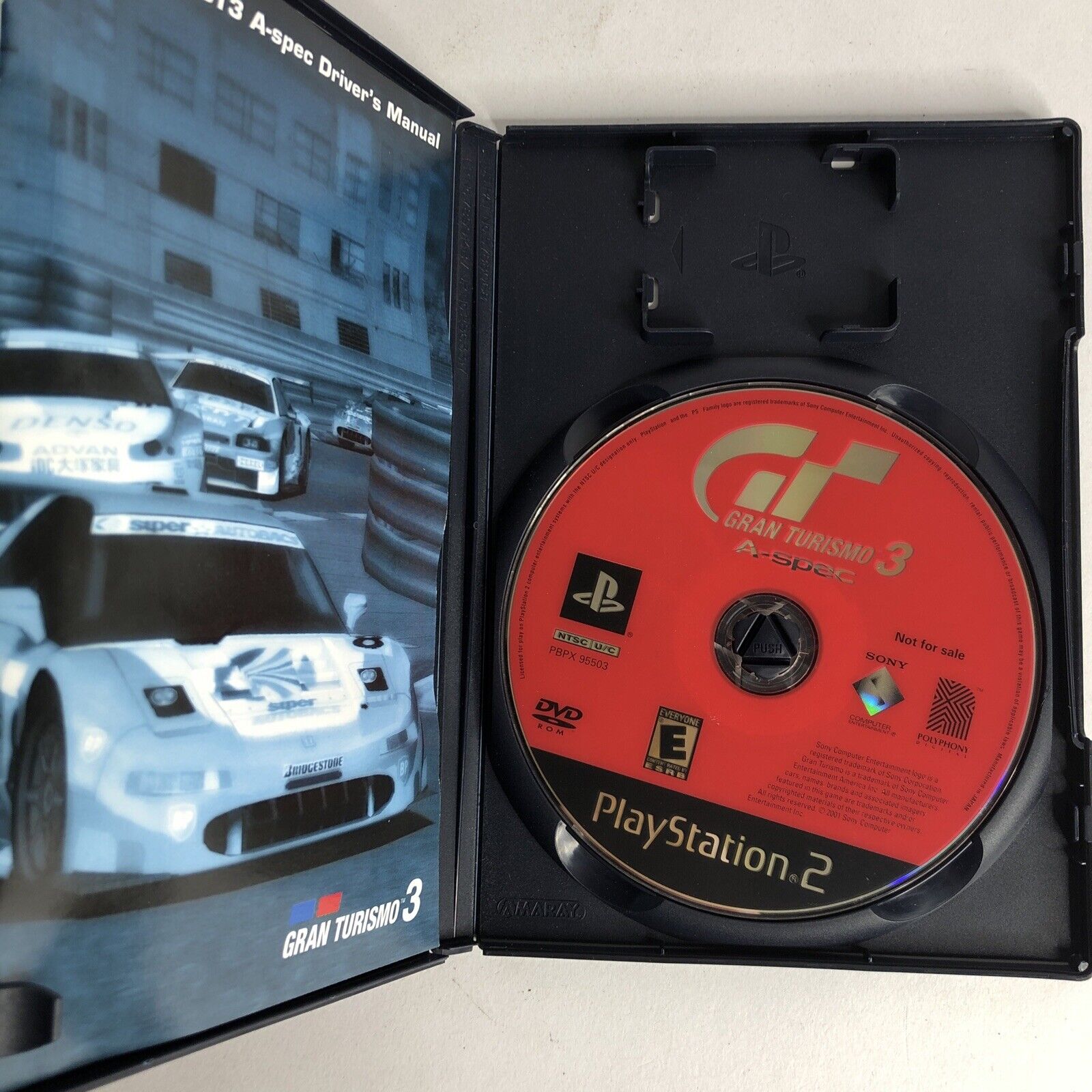 Gran Turismo 3 A-spec - PlayStation 2 PS2 w/ Manual & Reg. Card - Black  Label