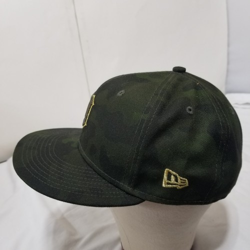 Detroit Tigers Armed Forces Day Camo Green New Era 5950 Fitted Hat Size 7 1/8 - Picture 9 of 11
