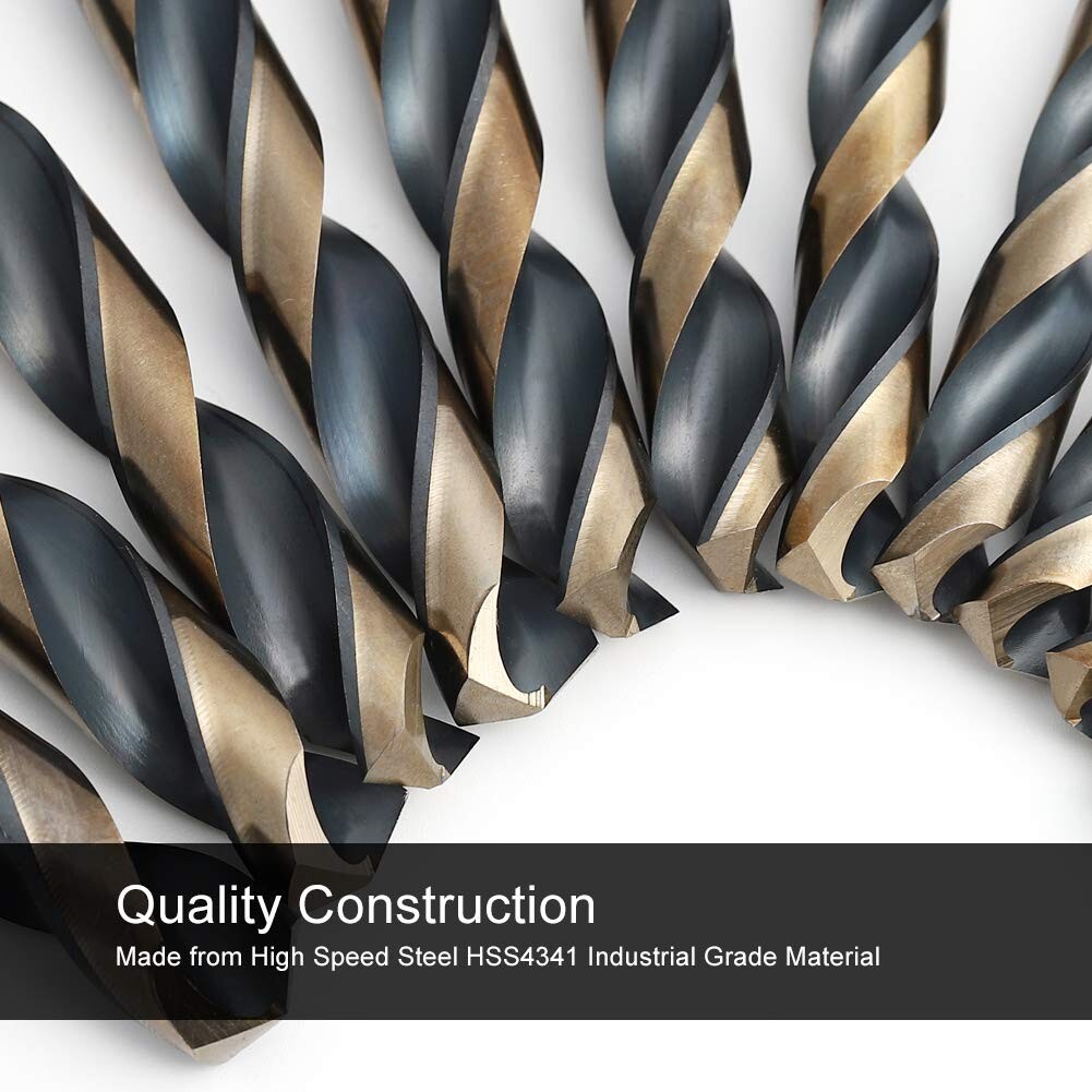 Professional-Grade 29-Piece Drill Bit Set with Oxide Coating and Secure Storage