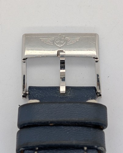 Genuine Breitling 24mm Blue Leather Strap 101XL - WITH BUCKLE - Picture 3 of 3