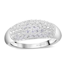 CLASSY  White Cubic Zirconia Band Ring Sterling Silver 2.90ctw Size 7