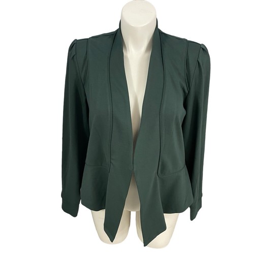 Blazer City Chic Mujer 18 Verde Tejido Trabajo Oficina Cápsula Carrera Minimalista - Imagen 2 de 16