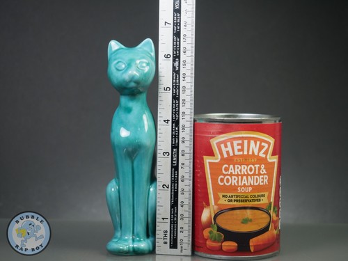 ANGLIA KERAMIK TÜRKIS KATZE um 1970er HERGESTELLT IN ENGLAND LINCOLNSHIRE - Bild 8 von 10