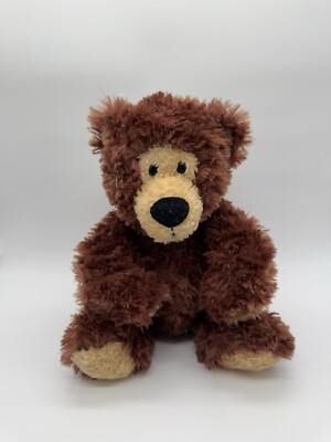 Aurora World Stuffed Animal Brown Teddy Bear Plush Bean Bag Toy 11.5''