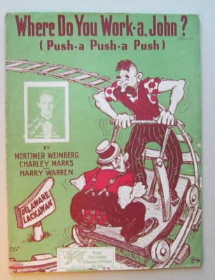 Where Do You Work-a John ft Fred Waring Pennsylvanians 1926 Sheet Music