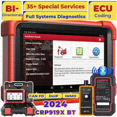 LAUNCH X431 CRP919X BT WIFI Bidirectional Car Diagnostic Scanner Key Coding BT