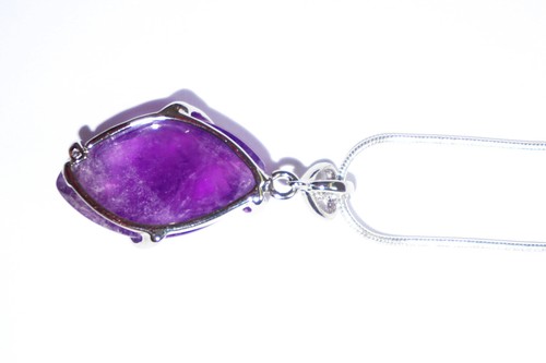 Silberkette mit Amethyst Anhänger - Bild 4 von 5