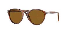 PERSOL PO3286S 115733 53 Striped Red Brown 53 mm Unisex Sunglasses