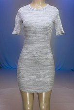 Forever 21 Women's Dress Short Sleeve Ribbed Gray Size M