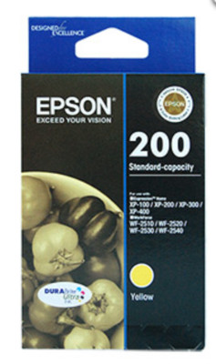 Epson 200 Ink Yellow Cartridge Standard Printer XP-100/XP-200/XP-300/XP-400 Prin
