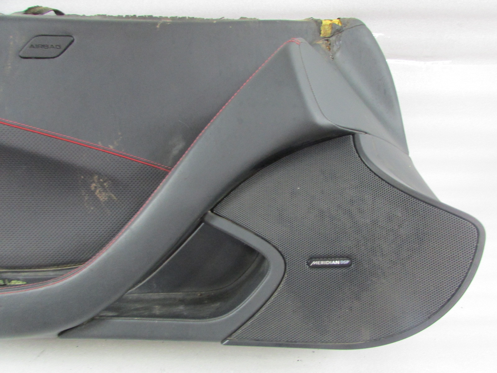McLaren MP4-12C, LH, Left Door Trim Panel, Black Leather, Red Stitching, Used