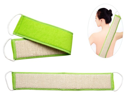 Guanti esfolianti double face in tessuto arruffato schiena loofah scrubber - Foto 6 di 19