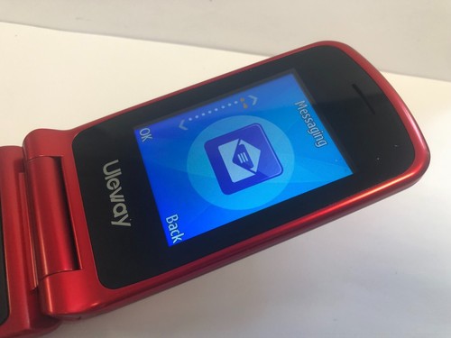 Uleway G380D Red (Unlocked) SOS Button Flip Fold Mobile Phone - Picture 8 of 13