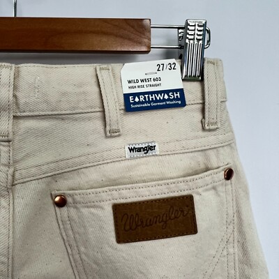 Wrangler Wild West 603 High Rise Straight Jeans. Naturcreme. W27 L32. UVP 70£
