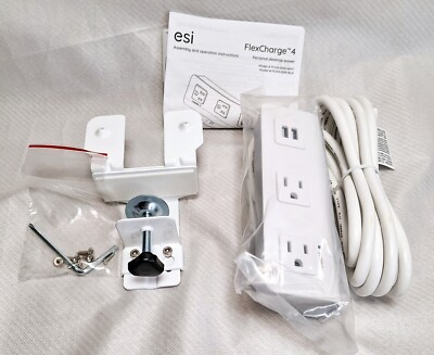 esi FlexCharge 4 Personal Desktop Power Unit With USB FCH4-DSK-WHT