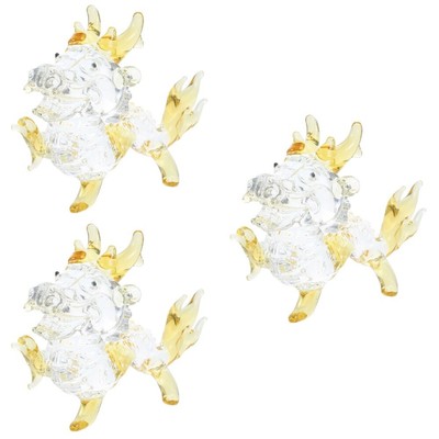  3 Pieces Kristallverzierungen Tierverzierungen Figuren Drachenspielzeug