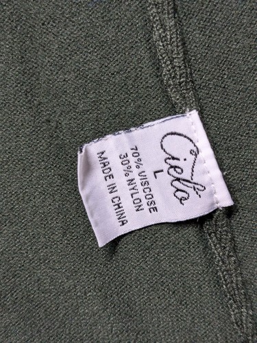 Cielo Womans Size L Cardigan Sweater Long Duster Green Pockets Academia - Picture 3 of 9