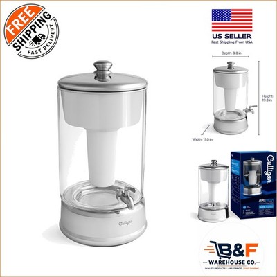Stylish Countertop Glass Water Filter - Reduces Harmful Contaminants & Easy Pour
