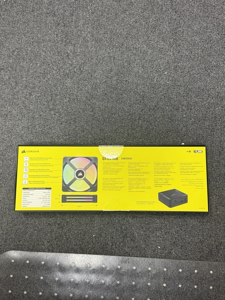 CORSAIR RGB iCUE LINK QX120 120mm Magnetic Dome RGB PC Case Fan Starter Kit - Image 2 of 4