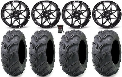 ITP Tornado 14'' Wheels Black 30'' Zilla Tires Can-Am Commander Maverick