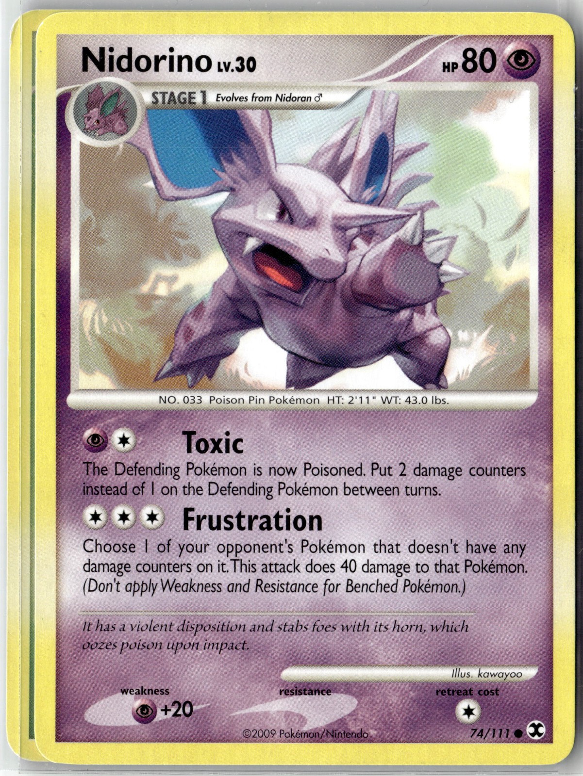 Nidorino Common Rising Rivals 74/111 NM