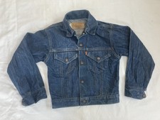 Vtg 70s 80s Levi  s Orange Tab Denim Jean Jacket Kids Youth Size 10 Made In USA