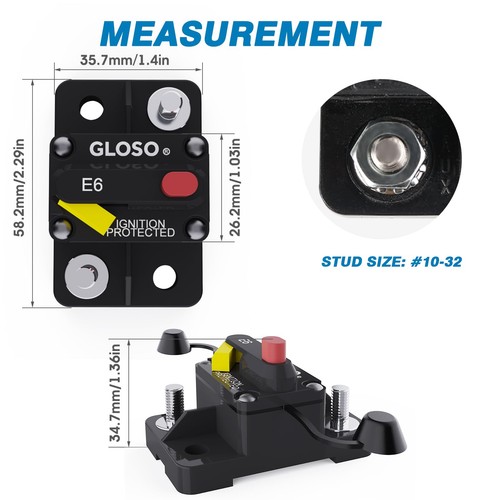 Circuit Breaker 20 A E69 for Marine Truck Boat RV Automotive Mid Range Mini T... - Picture 2 of 7