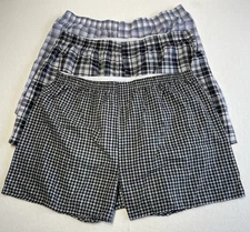 FRUIT OF THE LOOM VINTAGE MEN’S LOT OF 3 PLAID BOXER SHORTS/SIZE 2XL (44-46)NWOT