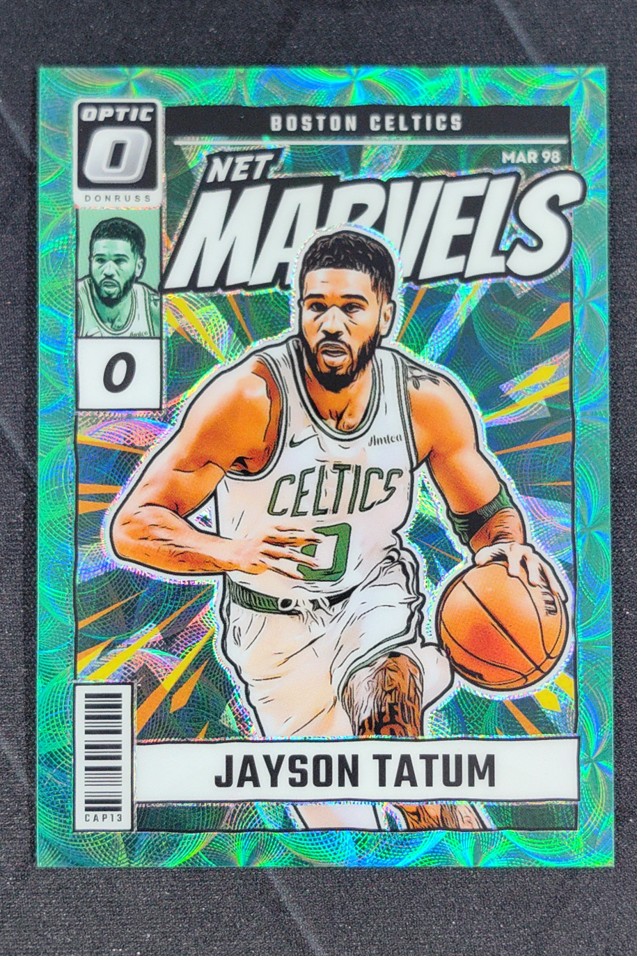 2024-25 Panini Donruss Optic Jayson Tatum Net Marvels Green International 01/25