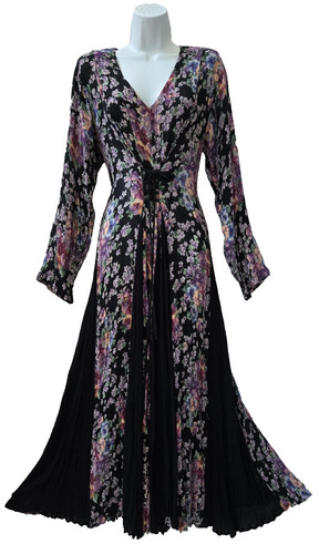 Vtg 90s Nostalgia Crinkle Lacing Dress Grunge Boho Romantic Witchy Whimsigoth L