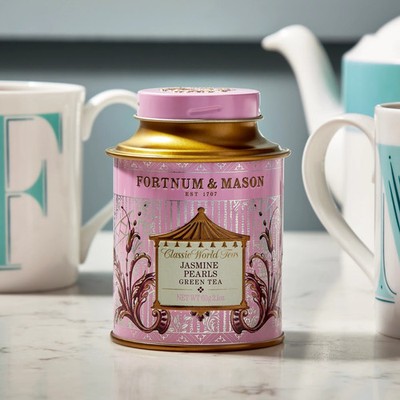 Fortnum & Mason Jasmine Pearls Loose Green Tea Tin 60g   Imported British Tea
