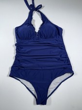 Cute Swimsuit for Women  s One Piece Strappy Halter Backless Bathing Suits Sz L