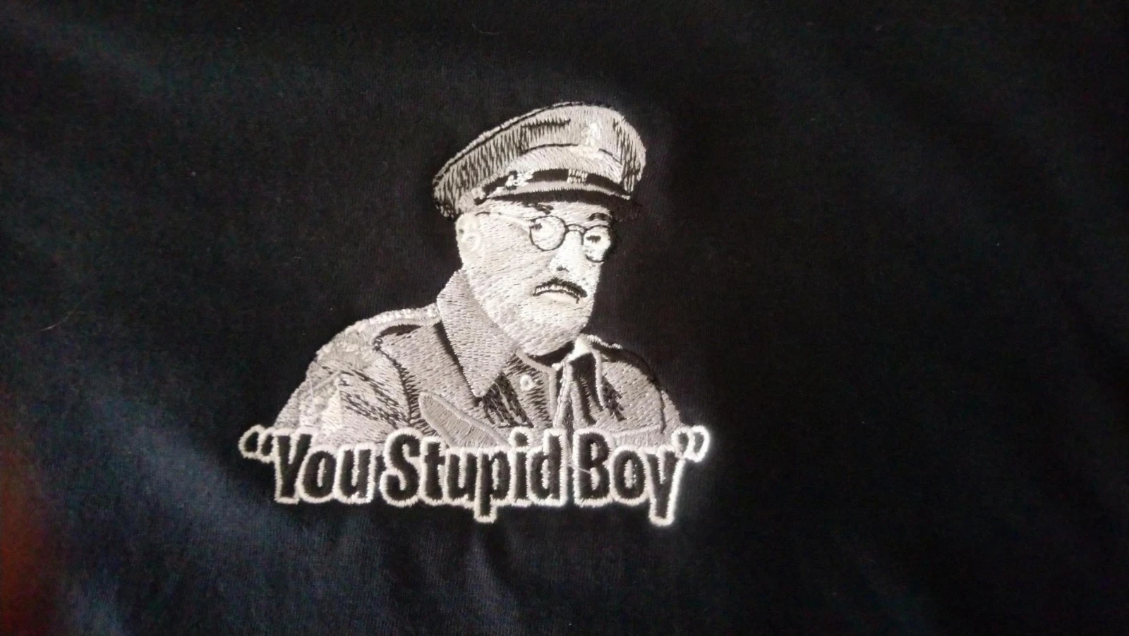 DAD`S ARMY CAPTAIN MAINWARING YOU STUPID BOY POLO SHIRT