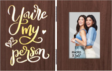 You Are My Person Brown Glowing Folding Picture Frames 3.5x5 Inches Tabletop - A