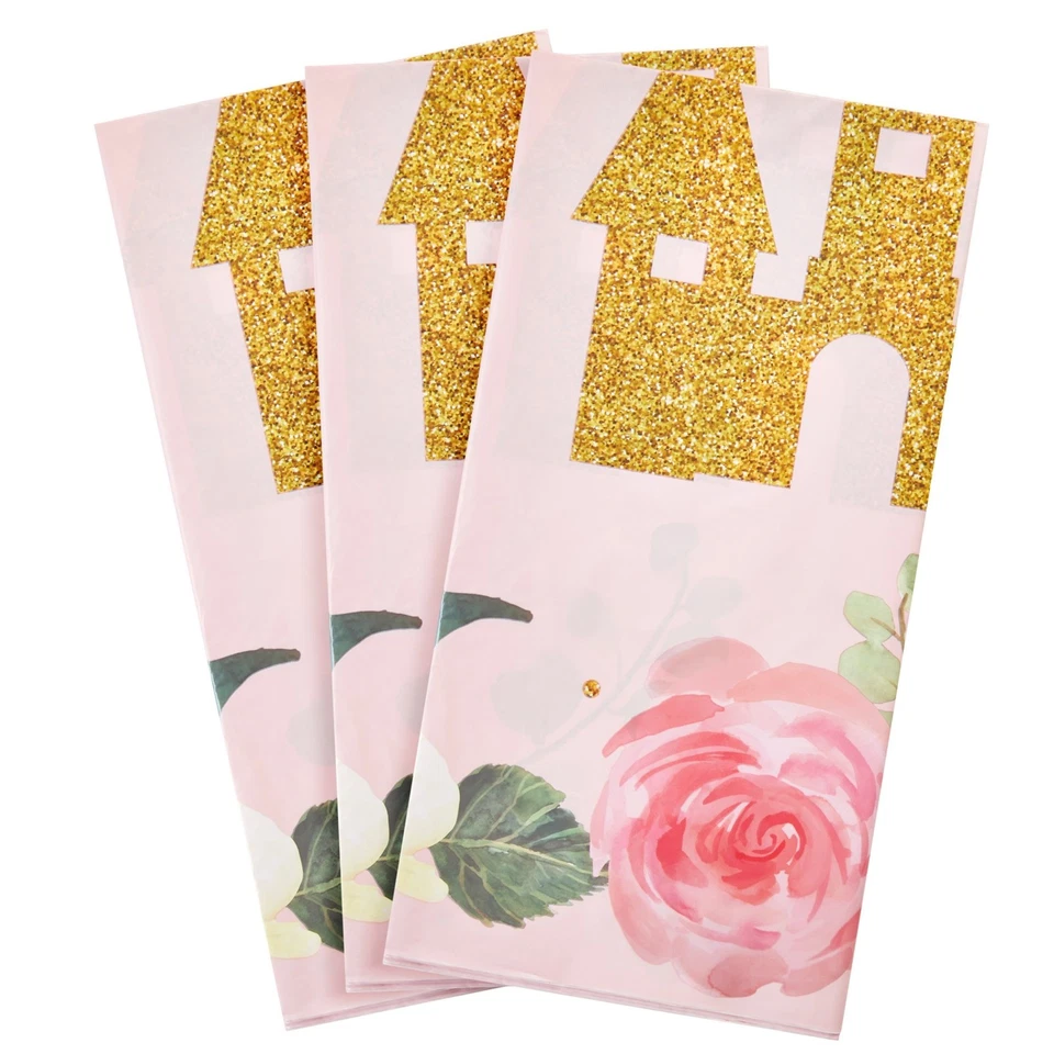 Paquete de 3 manteles de princesa para suministros de fiesta de princesa, 54 x 108 pulgadas Foto 4 de 4