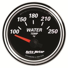 Auto Meter 1238 Designer Black II Water Temperature Gauge