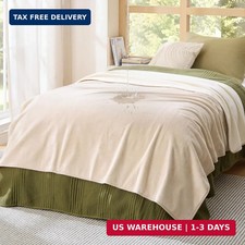 Bedsure Waterproof Blanket for Bed Twin Size 60"x80"- Soft Flannel Fleece Couch