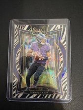 2024 Panini Select - Concourse Lamar Jackson #35 Zebra Shock Prizm